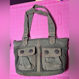 Levi's Green Canvas Messenger Bag